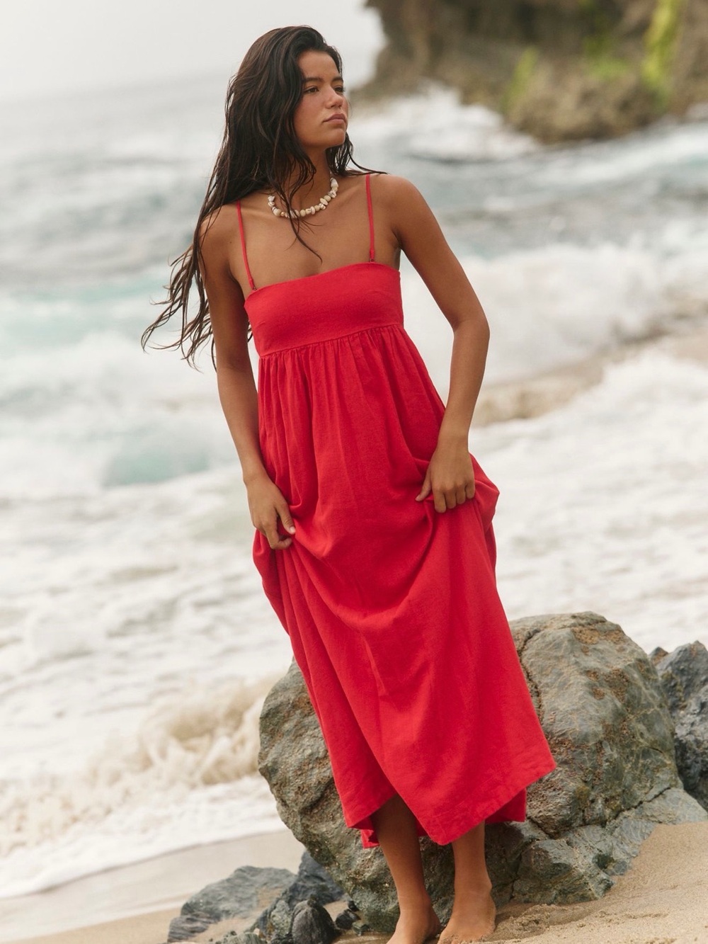 Free People Linen Halo Babydoll Dress